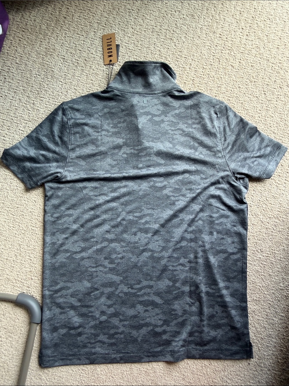 NOBULL Men's Gray Camo Polo Shirt - Picture 3 of 3
